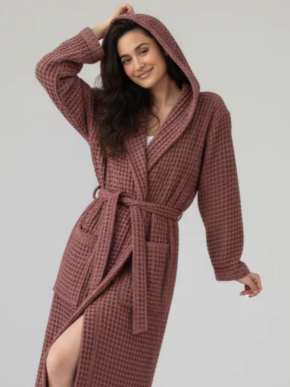 Organic Turkish Cotton Waffle Bathrobe